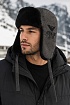 Шапка-ушанка серого цвета Armani Jeans
