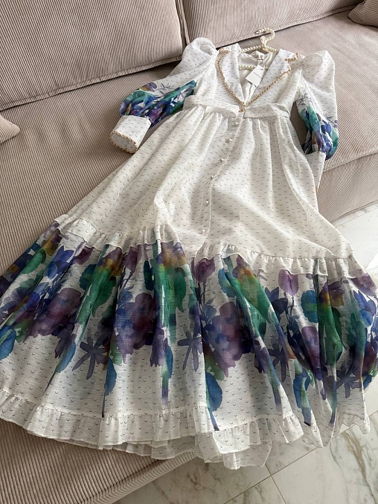 Женское длинное платье с рукавом Zimmermann