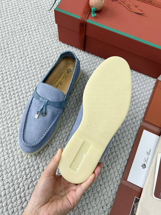 Женские лоферы Loro Piana Summer Charms Walk premium - Blue