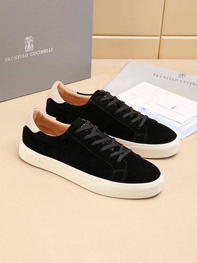 Мужские замшевые кроссовки Brunello Cucinelli   