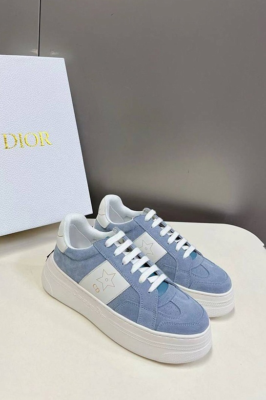Женские комбинированные кроссовки  Dior Stars - Blue