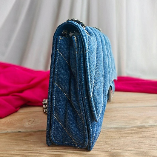 Кожаная сумка Balenciaga Hourglass Denim S 26x15 см   