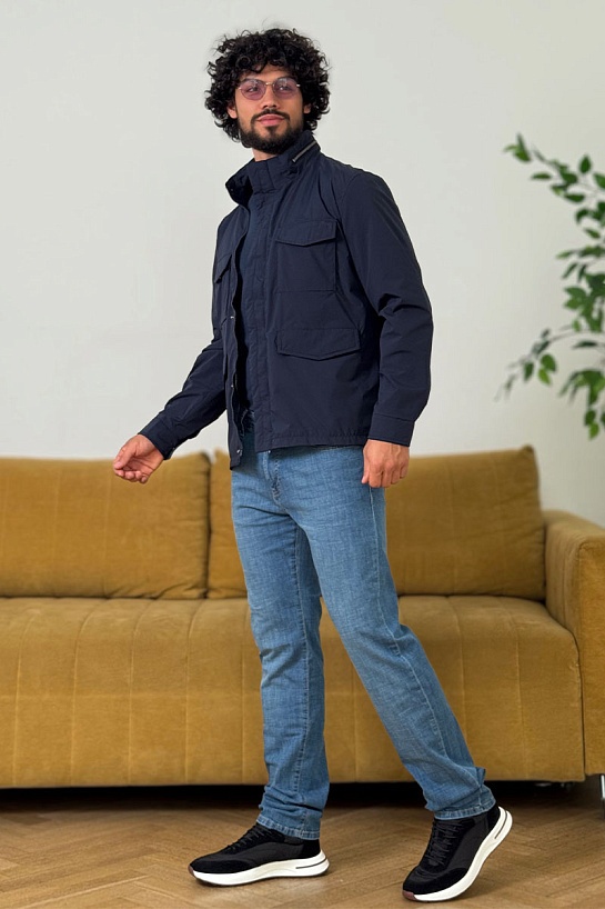 Мужская тёмно-синяя куртка Loro Piana Traveler