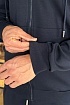 Тёмно-синяя кофта на молнии Moncler striped logo