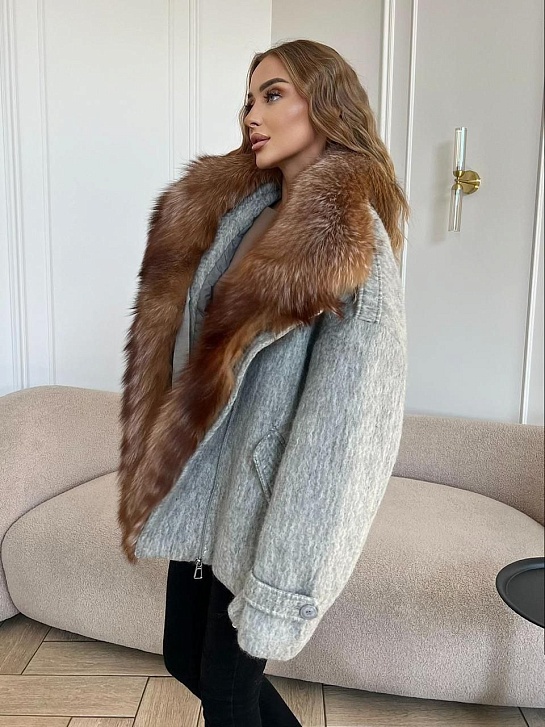 Женский пуховик с натуральным мехом Max Mara Premium