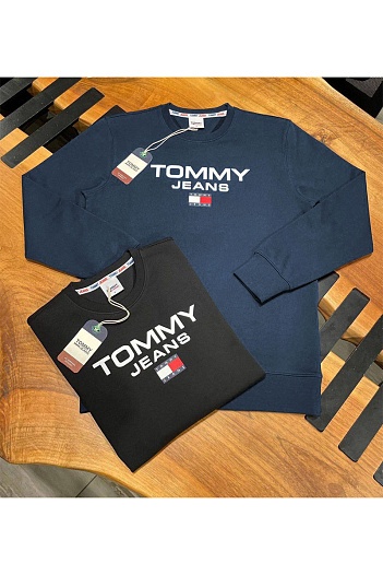 Синий свитшот Tommy Hilfiger logo-print   