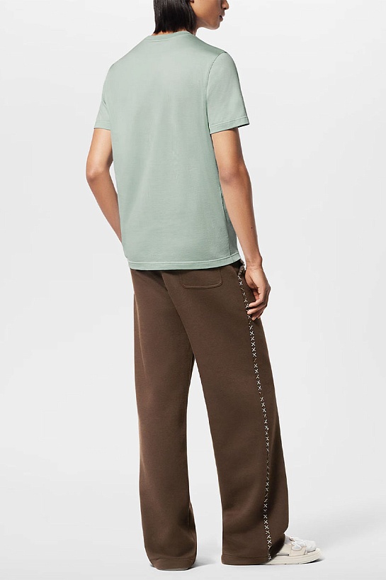 Оверсайз футболка Louis Vuitton staple-pin logo - Aquamarine