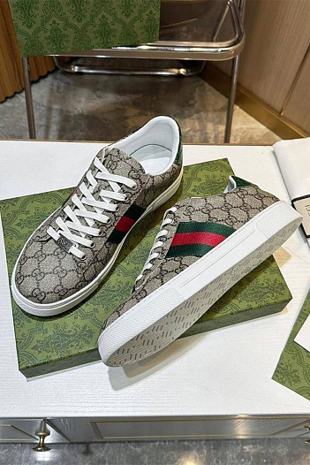 Мужские кроссовки Gucci Ace - Beige   