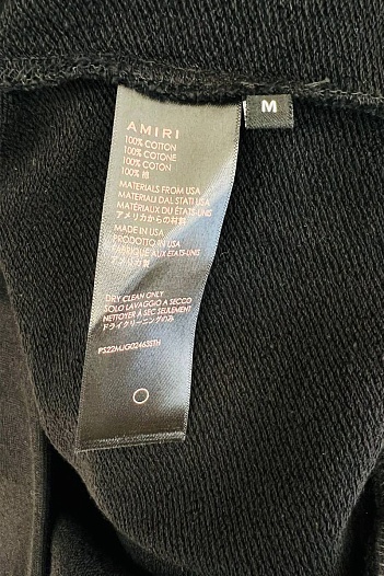 Мужское чёрное худи Amiri Bones logo-print   