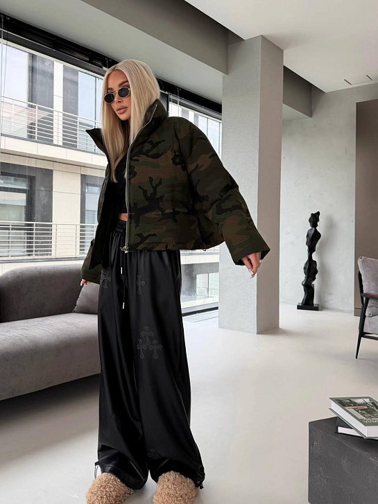 Женская пуховая куртка Chrome Hearts Military