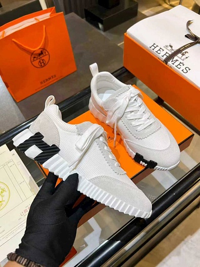 Женские комбинированные кроссовки Hermes Bouncing premium   