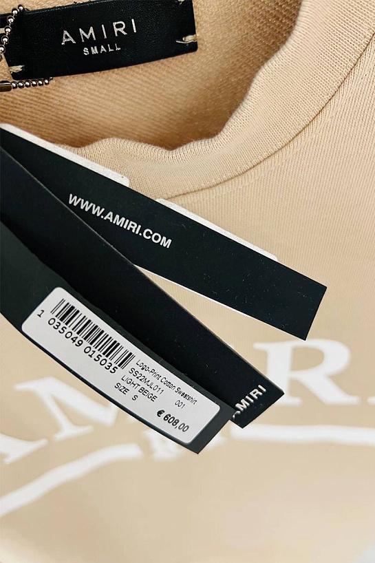 Чёрный свитшот Amiri MA bar crew-sweat