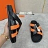 Мужские шлёпанцы Hermes Kazimir - Black / Orange