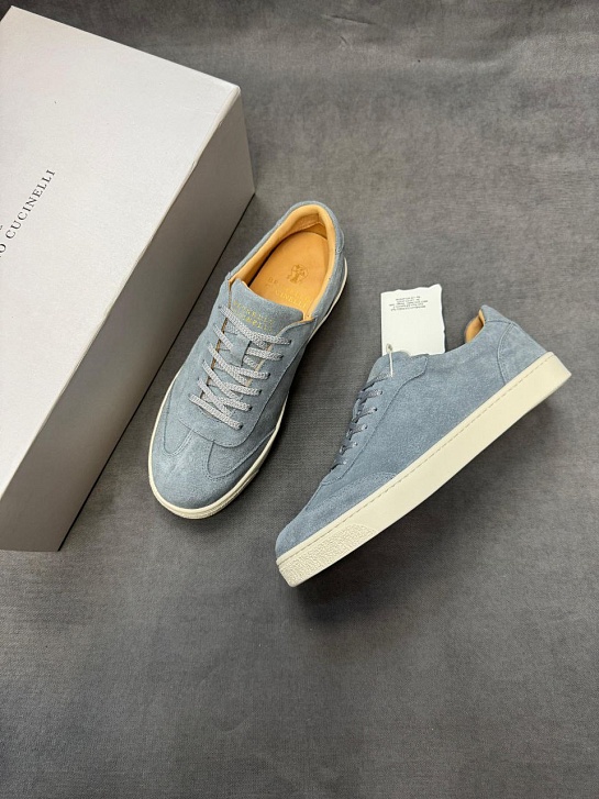 Мужские замшевые кроссовки Brunello Cucinelli