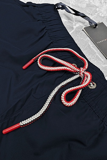 Мужские тёмно-синие шорты Tommy Hilfiger logo-print   