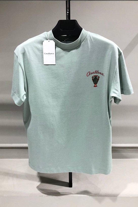 Мужская зелёная футболка Casablanca