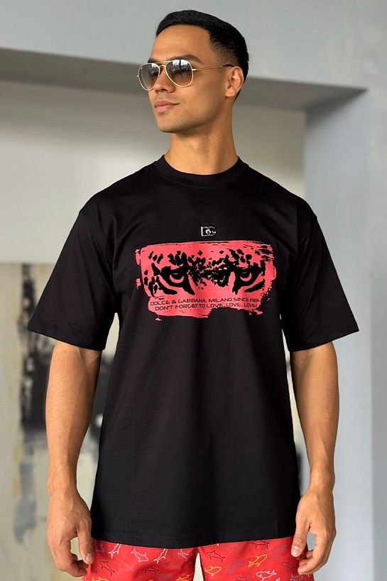 Мужская чёрная футболка Dolce&Gabbana