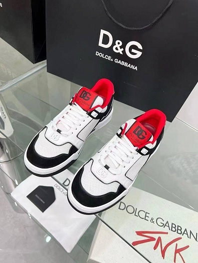 Женские комбинированные кроссовки Dolce&Gabbana New Roma   