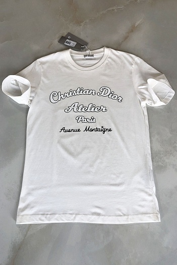 Белая мужская футболка Christian Dior Atelier   