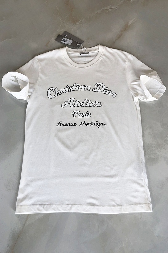 Белая мужская футболка Christian Dior Atelier
