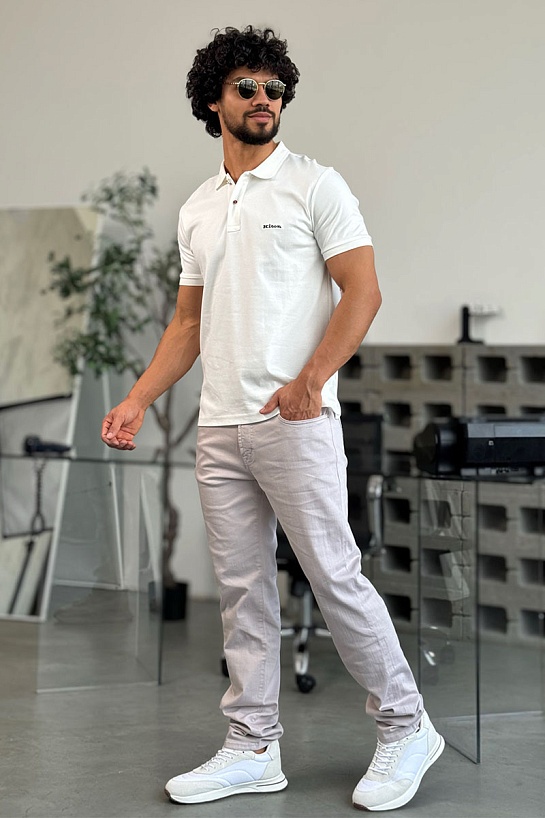 Мужские светло-бежевые джинсы Jacob Cohen straight fit