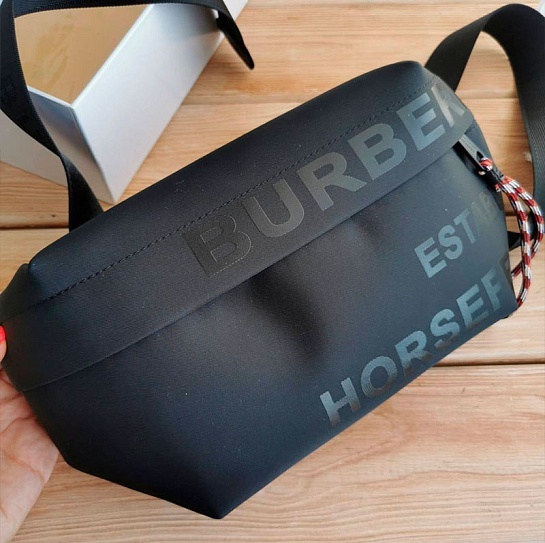 Текстильная сумка на пояс Burberry Sonny Bum Horseferry Print 28x14 см
