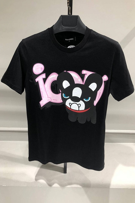 Мужская футболка Dsquared2 "ICON" - Black