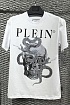 Белая футболка со стразами Philipp Plein Snake