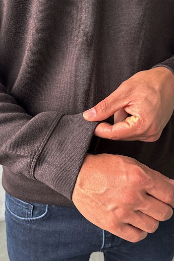 Утеплённая кофта Loro Piana zip-neck - Brown   