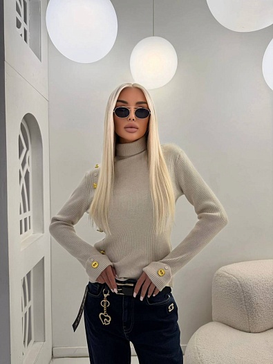 Женская водолазка Schiaparelli premium - Beige   