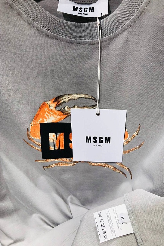 Чёрная оверсайз футболка MSGM Crab-print