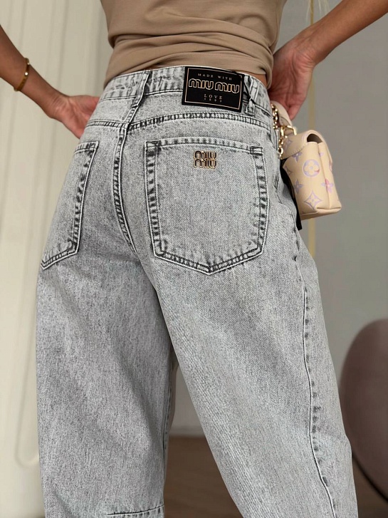 Женские синие джинсы MIU MIU premium