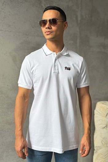 Классическое белое поло Dolce&Gabbana   