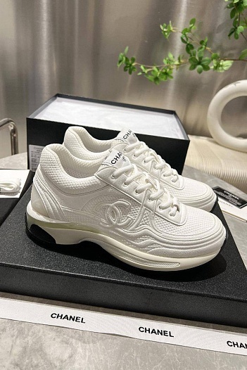 Женские кроссовки Chanel Premium - White   
