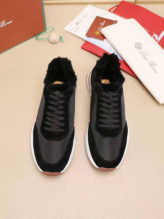 Кроссовки с мехом Loro Piana Week End Walk Evo