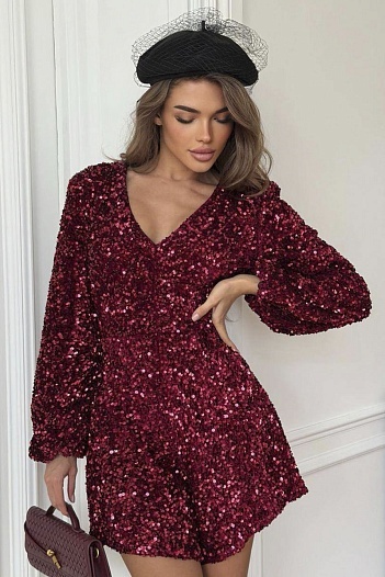 Женский костюм в пайетках с открытой спинкой MIU MIU   