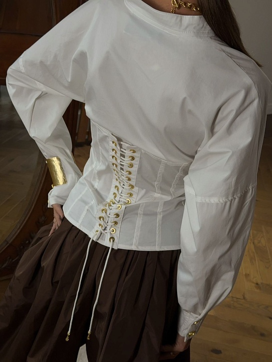 Женские штаны алладины The Acne Studio шоколадного цвета