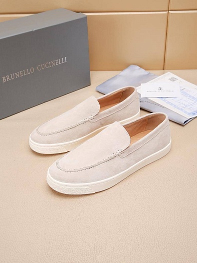 Мужские замшевые лоферы Brunello Cucinelli   