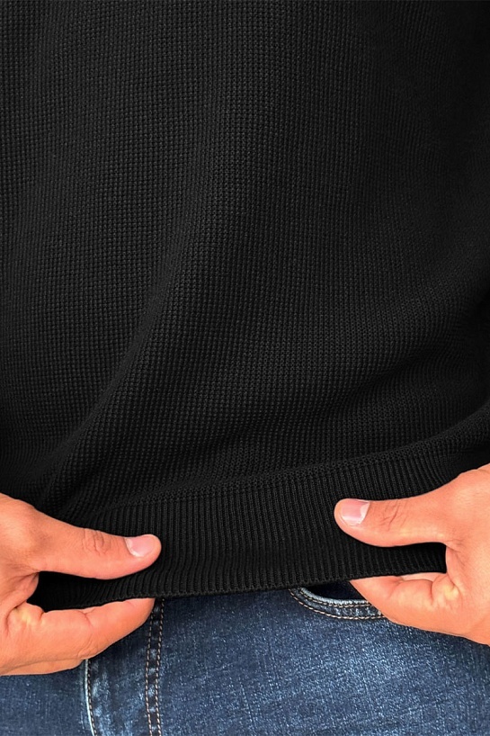 Мужской джемпер чёрного цвета Hugo Boss logo-embroidered
