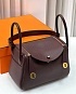 Женская кожаная сумка Hermes Lindy Premium 26x18x13 см - Burgundy