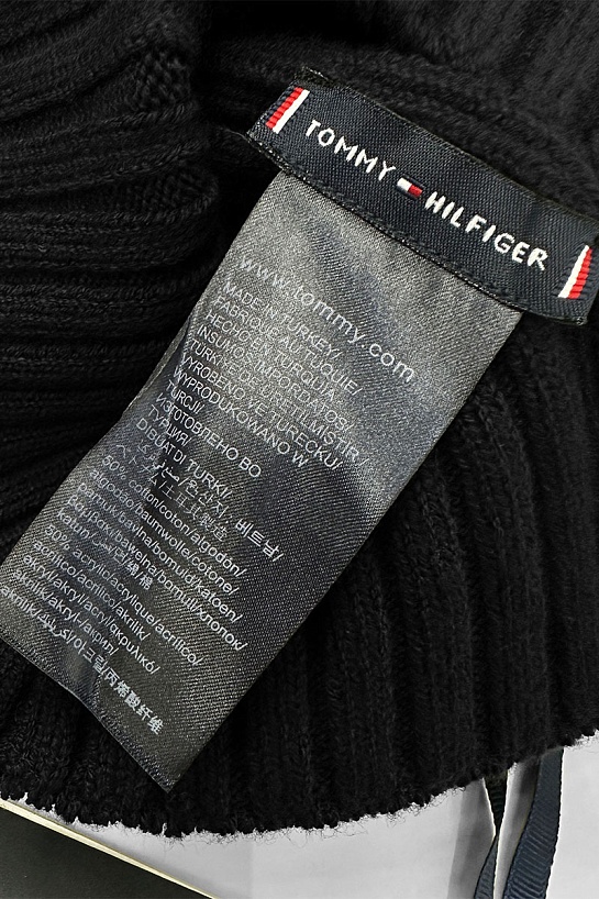 Мужская чёрная шапка Tommy Hilfiger logo-patch