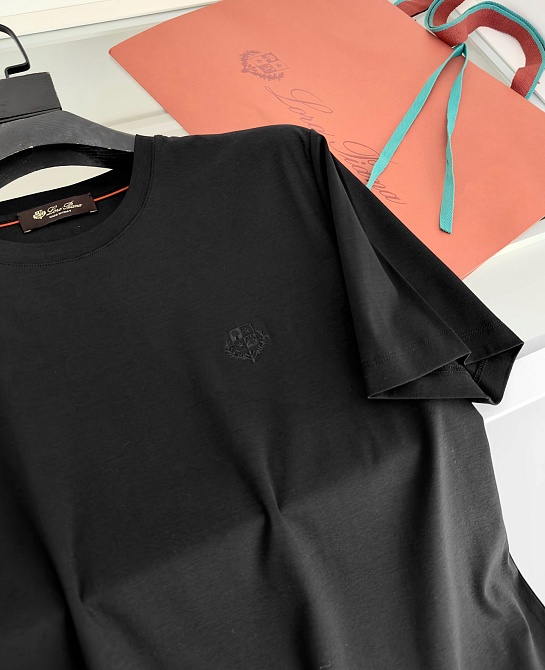 Мужская чёрная футболка Loro Piana