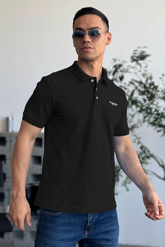 Мужское чёрное поло Christian Dior