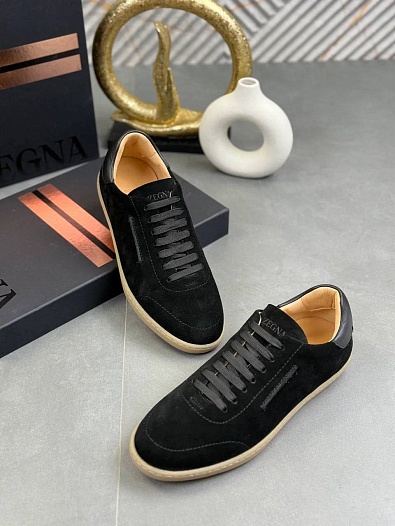Мужские замшевые кроссовки Zegna "232"   