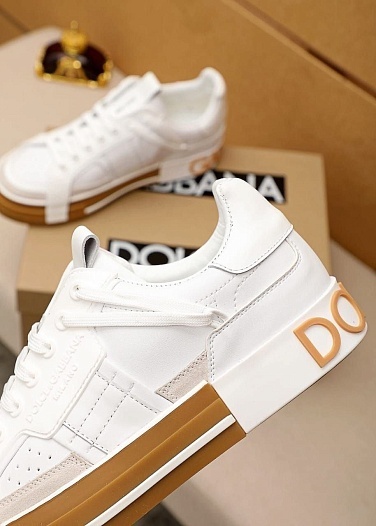 Женские кожаные кроссовки Dolce & Gabbana   