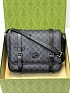 Кожаная сумка-мессенджер Gucci GG Premium 28x20x8 см - Black