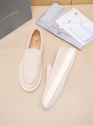 Мужские замшевые лоферы Brunello Cucinelli   