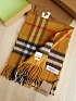 Шарф Burberry Check premium 168x30 см - Brown