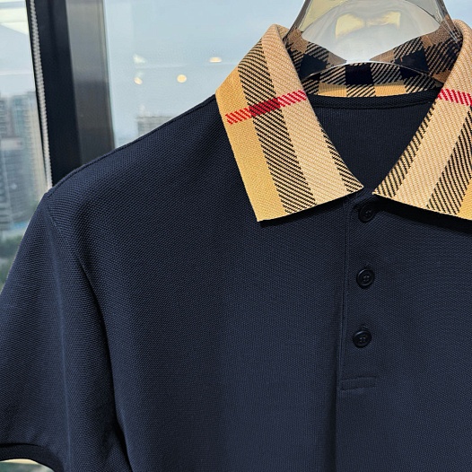 Мужское поло Burberry Premium - Navy   