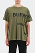 Футболка зелёного цвета Burberry Horseferry print